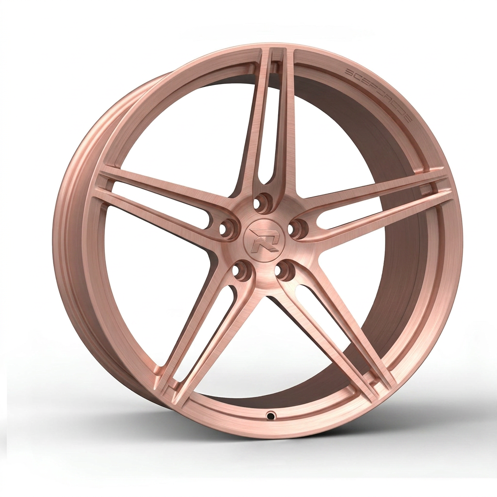 RZR CXXVII forged wheel — Brushed Rose Gold