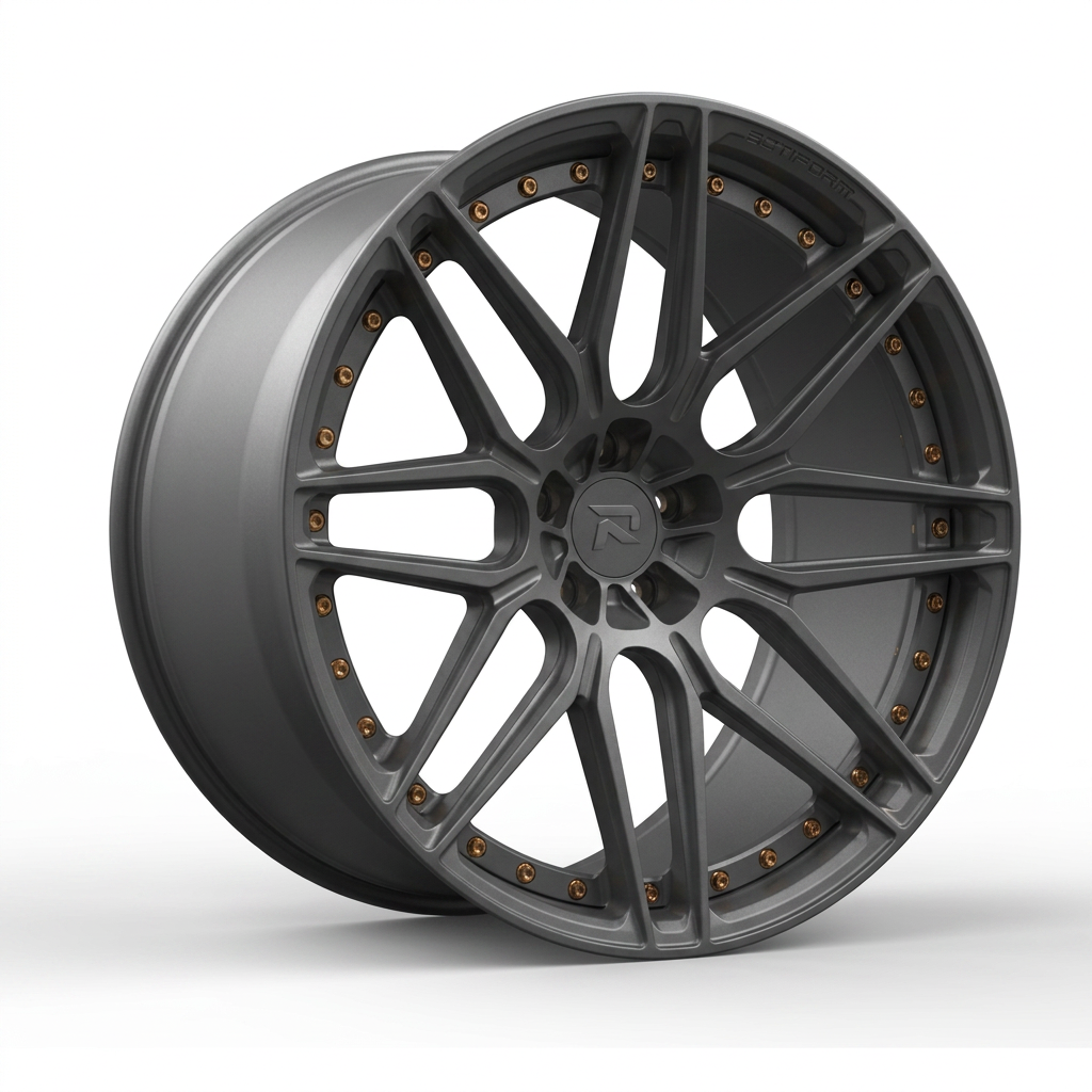 RZR CXVIII forged wheel — Matte Anthracite / Bronze Hardware