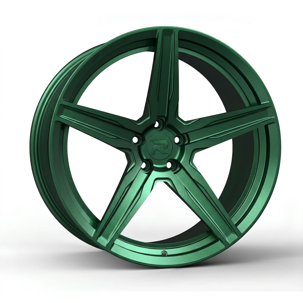 RZR CXXVIII forged wheel — Satin Emerald Metallic