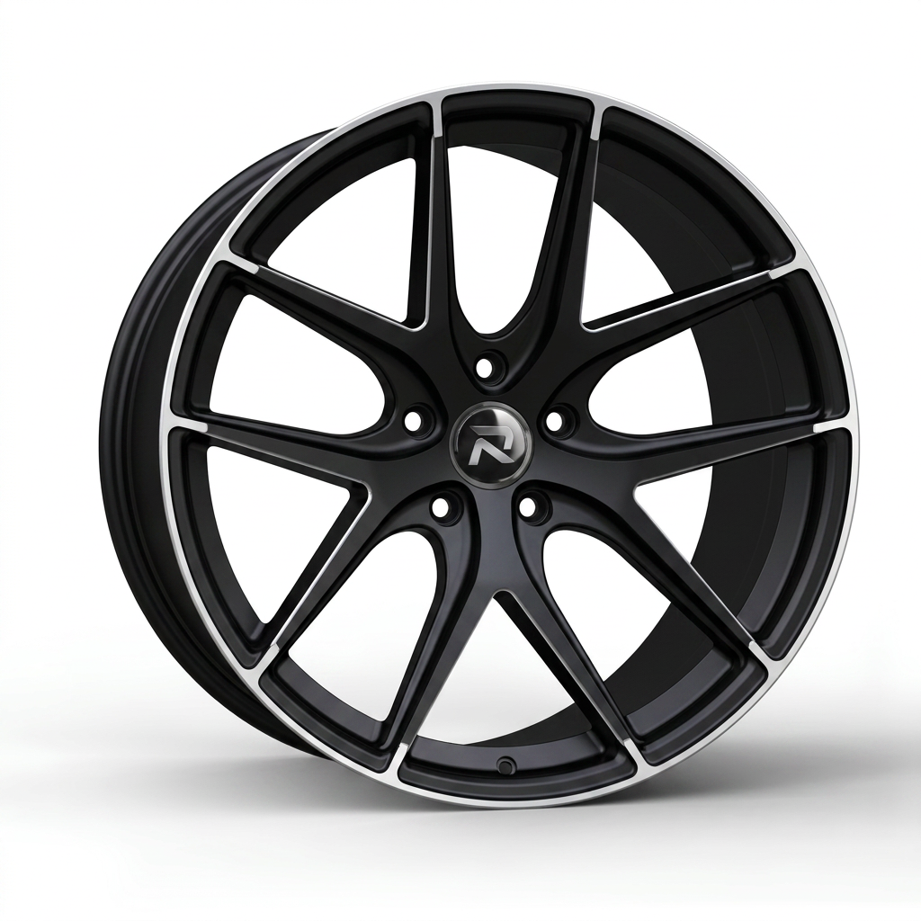 RZR CXCII forged wheel — Matte Black / Milled Edges