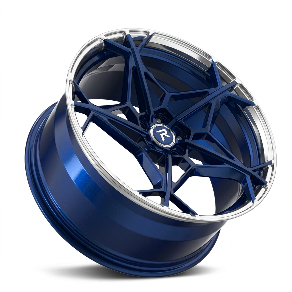 RZR XC forged wheel — Candy Blue / Polished Lip