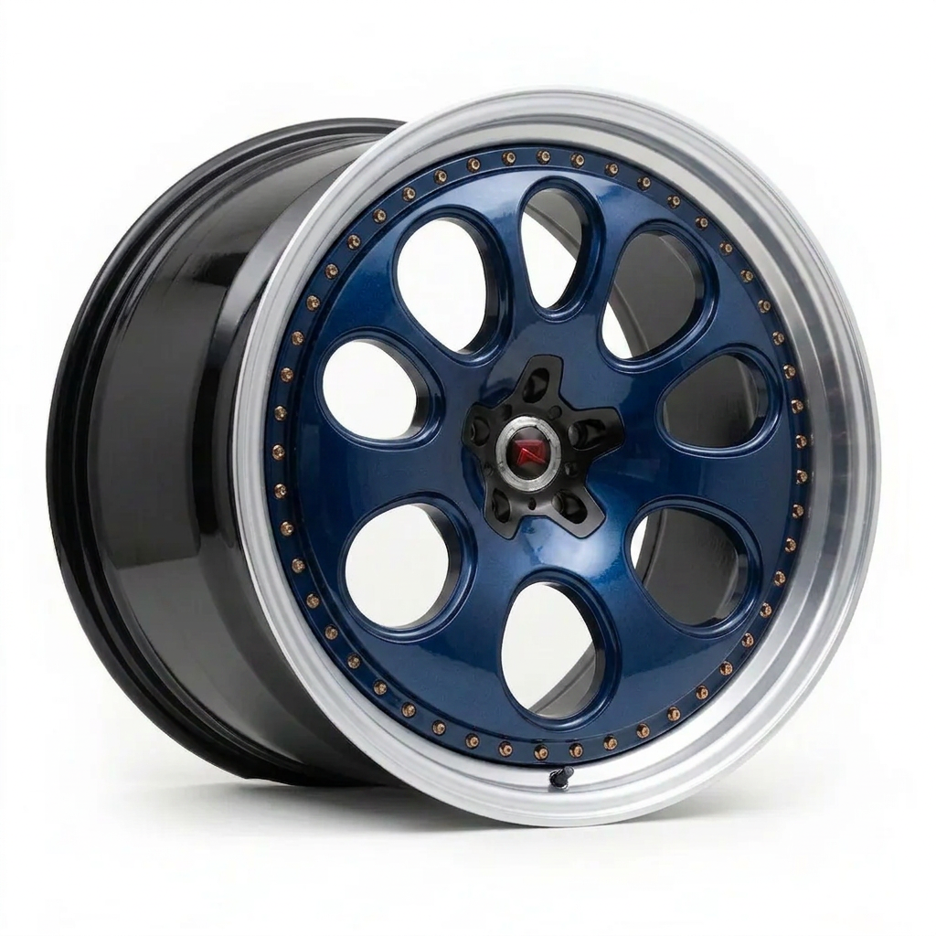 RZR XXIV forged wheel — Midnight Blue Pearl / Polished Lip