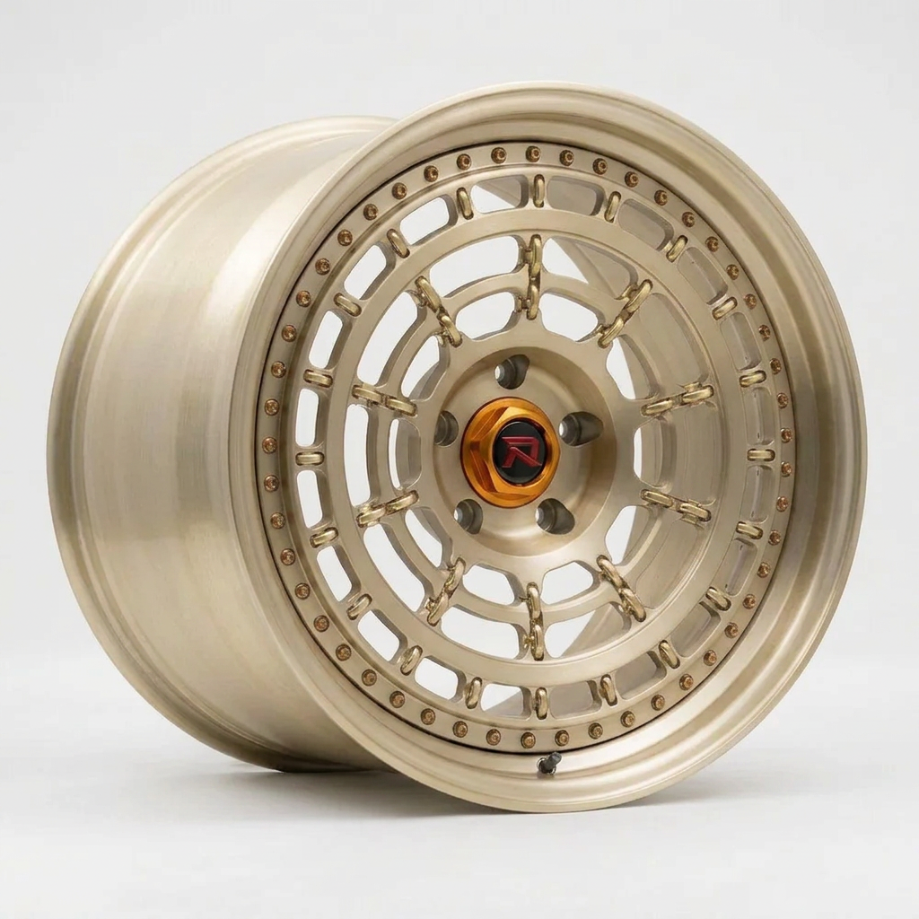 RZR XLII forged wheel — Brushed Champagne Gold