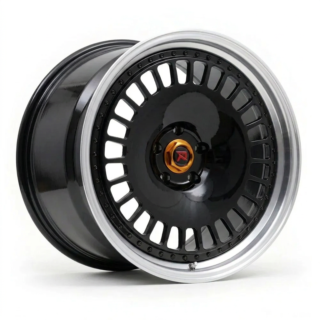 RZR XLI forged wheel — Gloss Black / Polished Lip