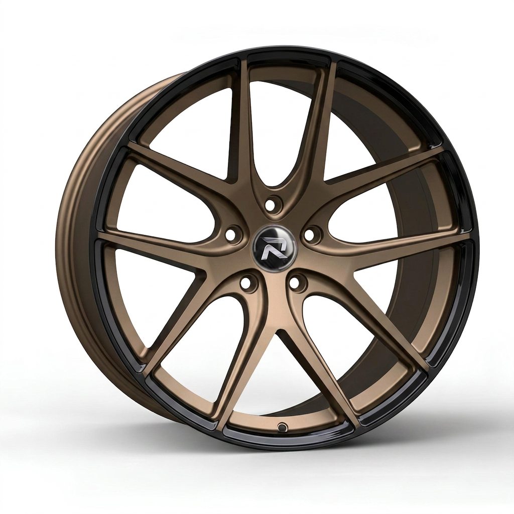 RZR CXCII forged wheel — Satin Bronze / Gloss Black Lip