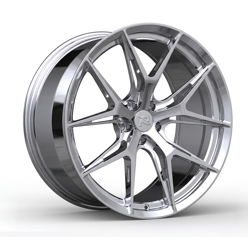 RZR CXCVII forged wheel — Full Polished Chrome