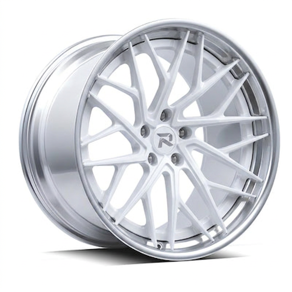 RZR XCIII forged wheel — Gloss White / Polished Lip