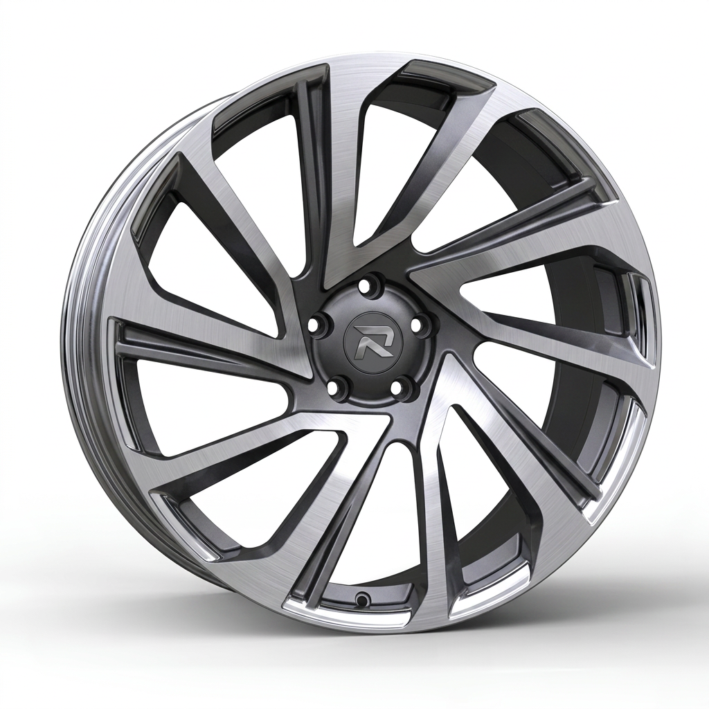 RZR CLIX forged wheel — Graphite Machined / Polished Lip