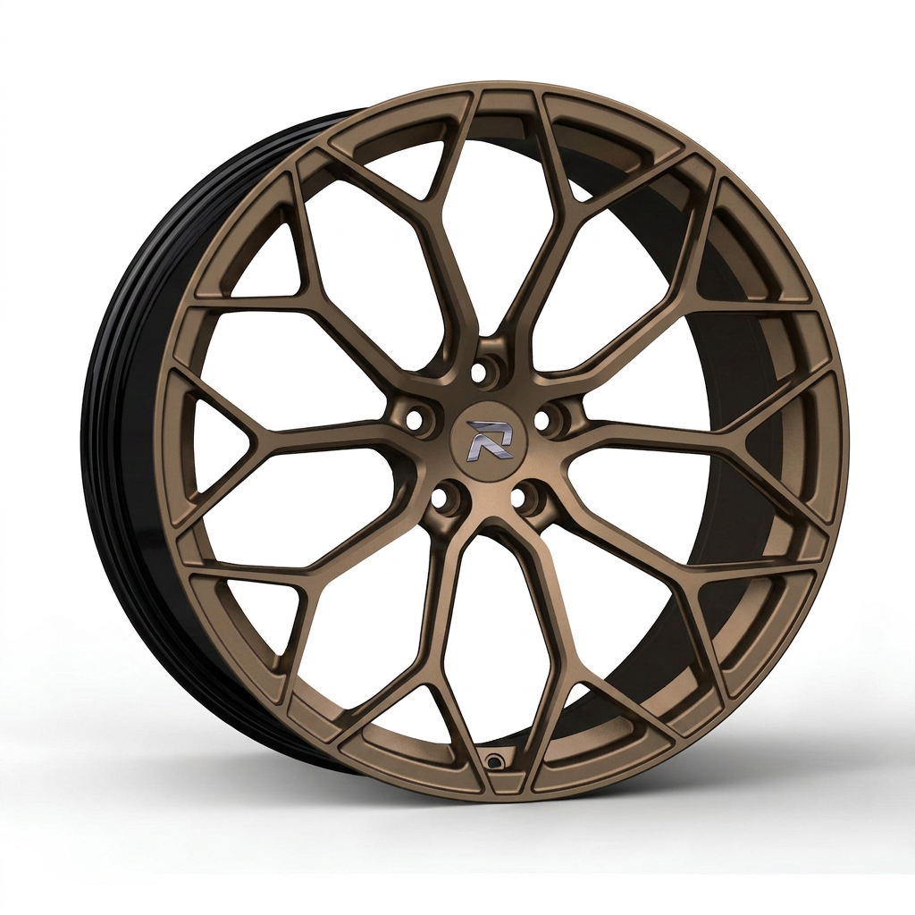RZR CLXXXVIII forged wheel — Satin Bronze / Gloss Black Lip