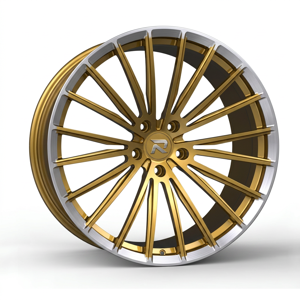 RZR CXXX forged wheel — Gloss Gold / Machined Lip