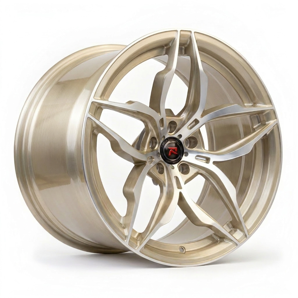 RZR XVI forged wheel — Champagne Gold / Polished Face