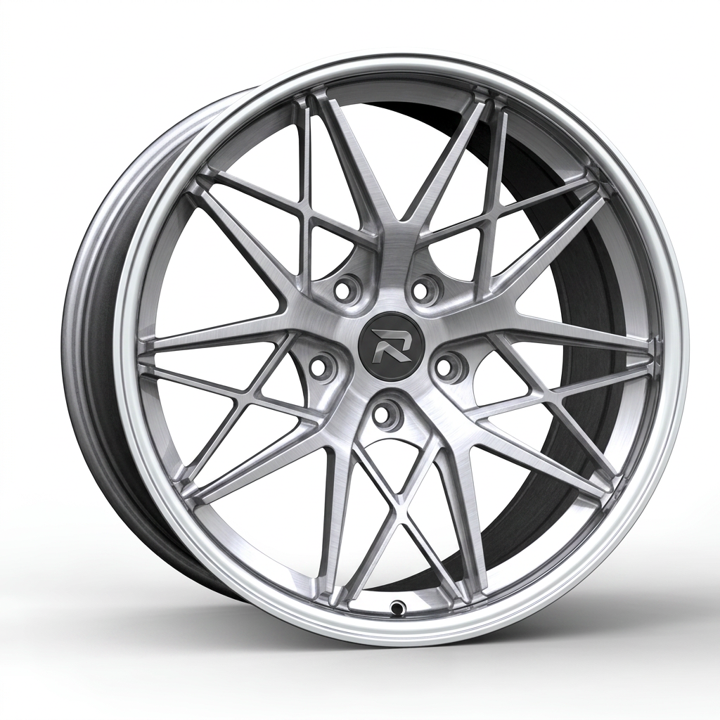 RZR CLXXIII forged wheel — Brushed Silver / Polished Lip