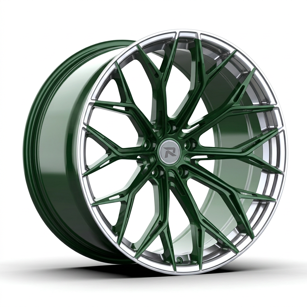 RZR CLI forged wheel — British Racing Green / Polished Lip