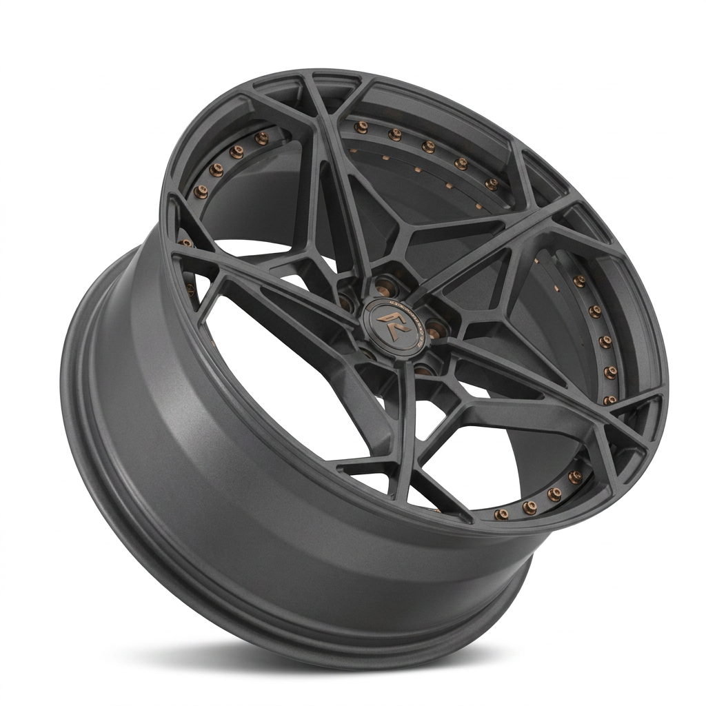 RZR XC forged wheel — Matte Anthracite / Bronze Hardware