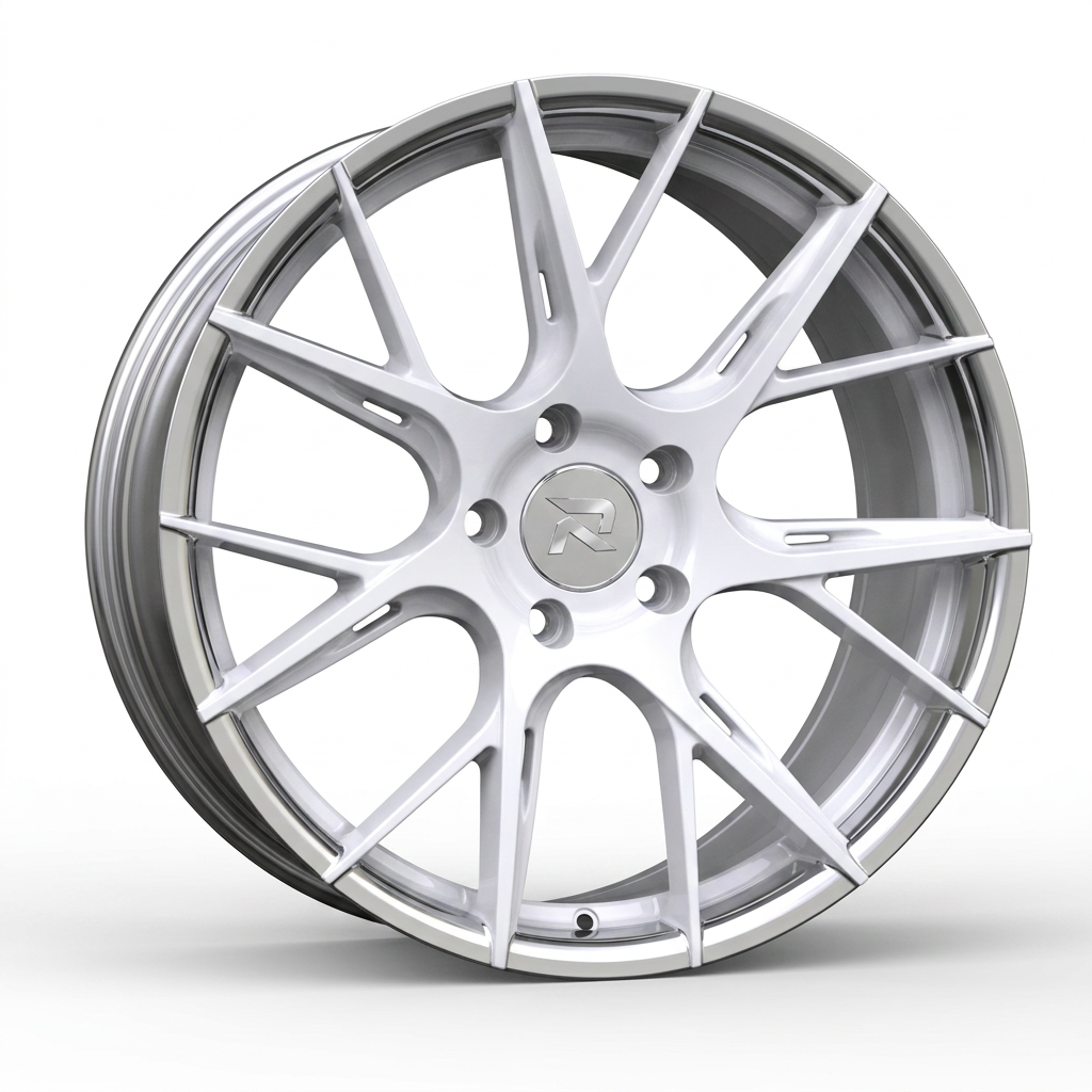 RZR CLXXVII forged wheel — Gloss White / Polished Lip