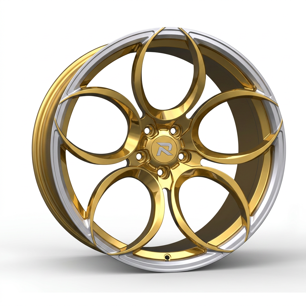 RZR CLXXXIX forged wheel — Gloss Gold / Machined Lip