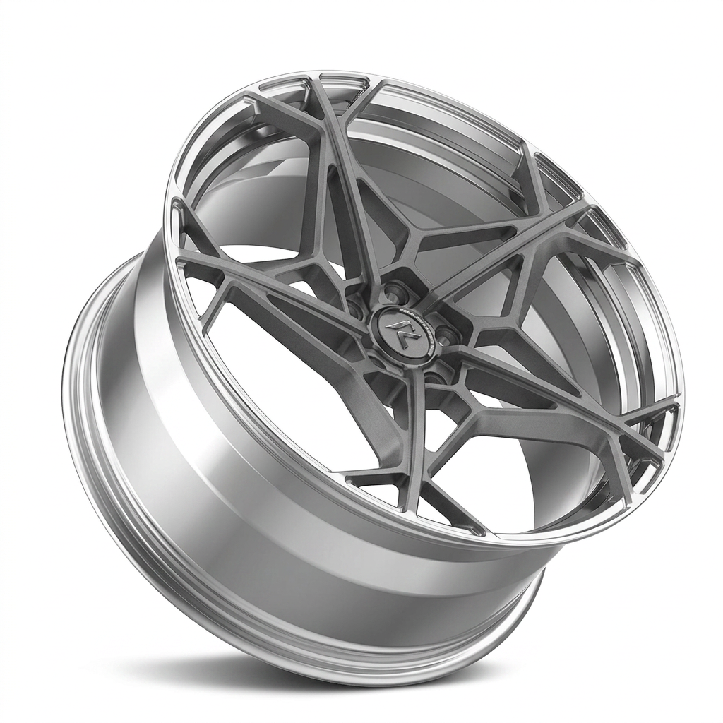 RZR XC forged wheel — Frozen Grey Matte / Polished Lip