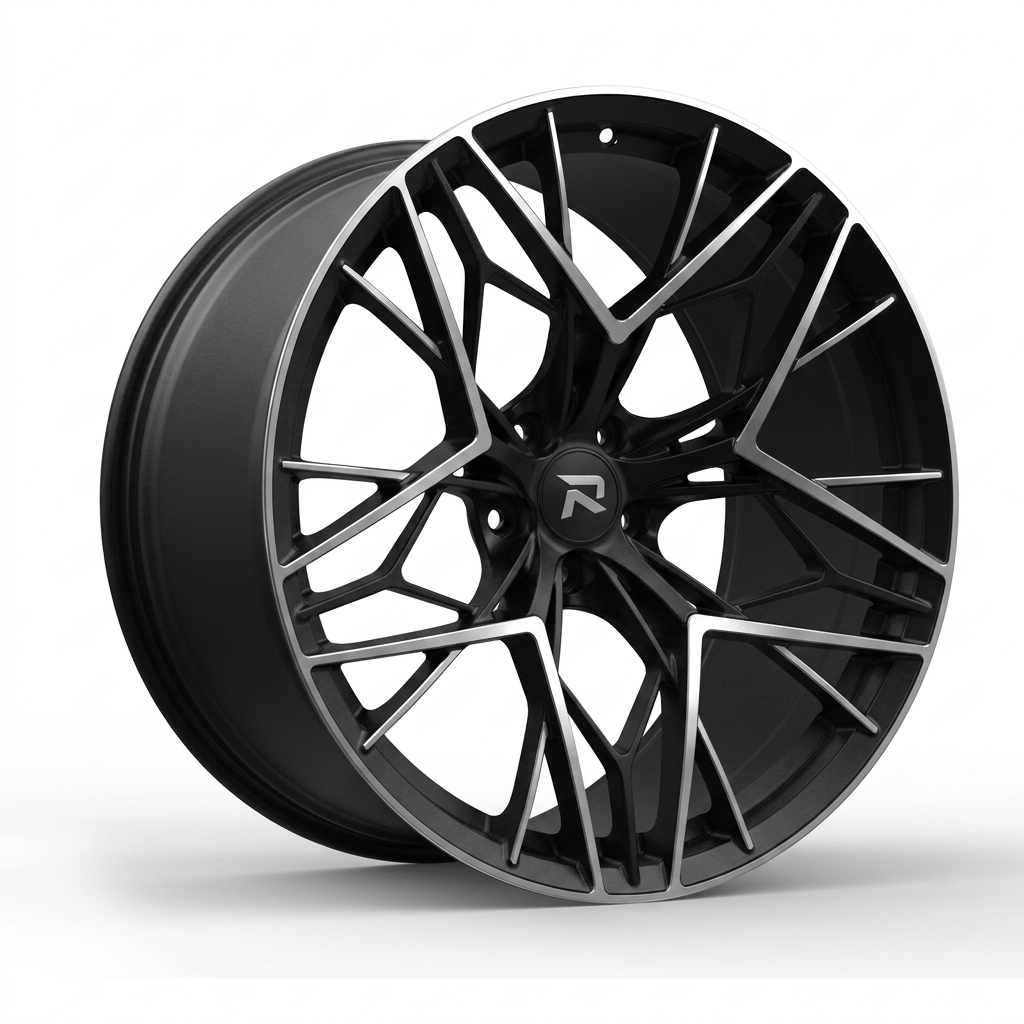 RZR CLXVIII forged wheel — Matte Black / Milled Edges