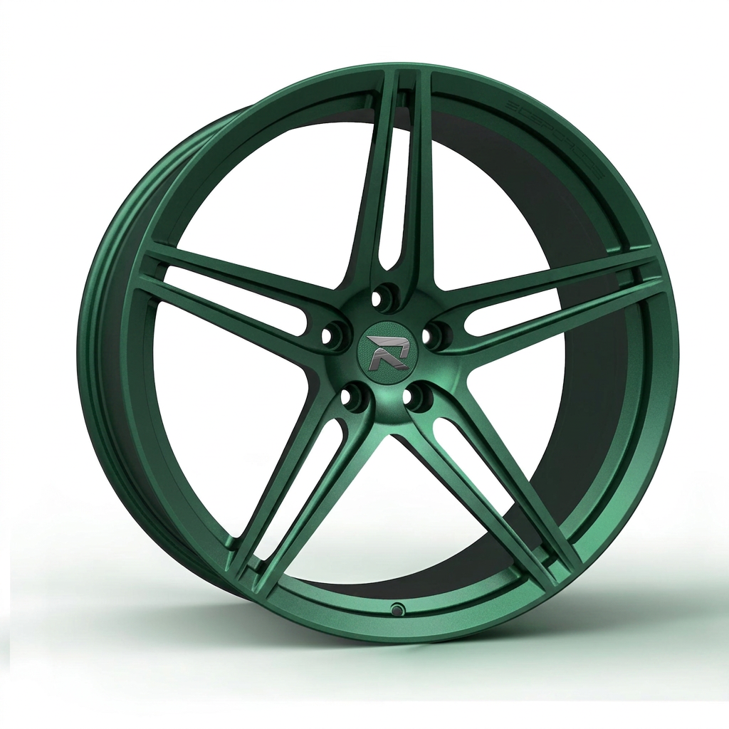 RZR CXXVII forged wheel — Satin Emerald Metallic