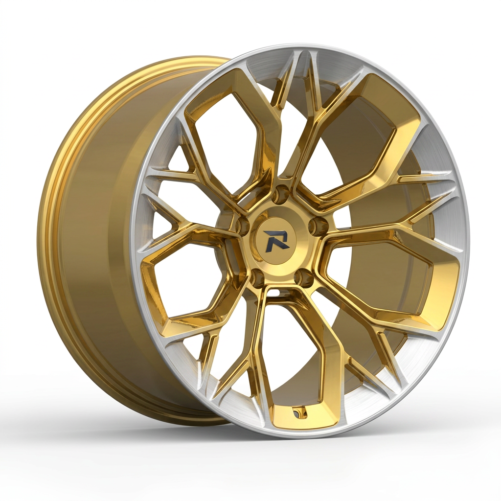 RZR CLIII forged wheel — Gloss Gold / Machined Lip