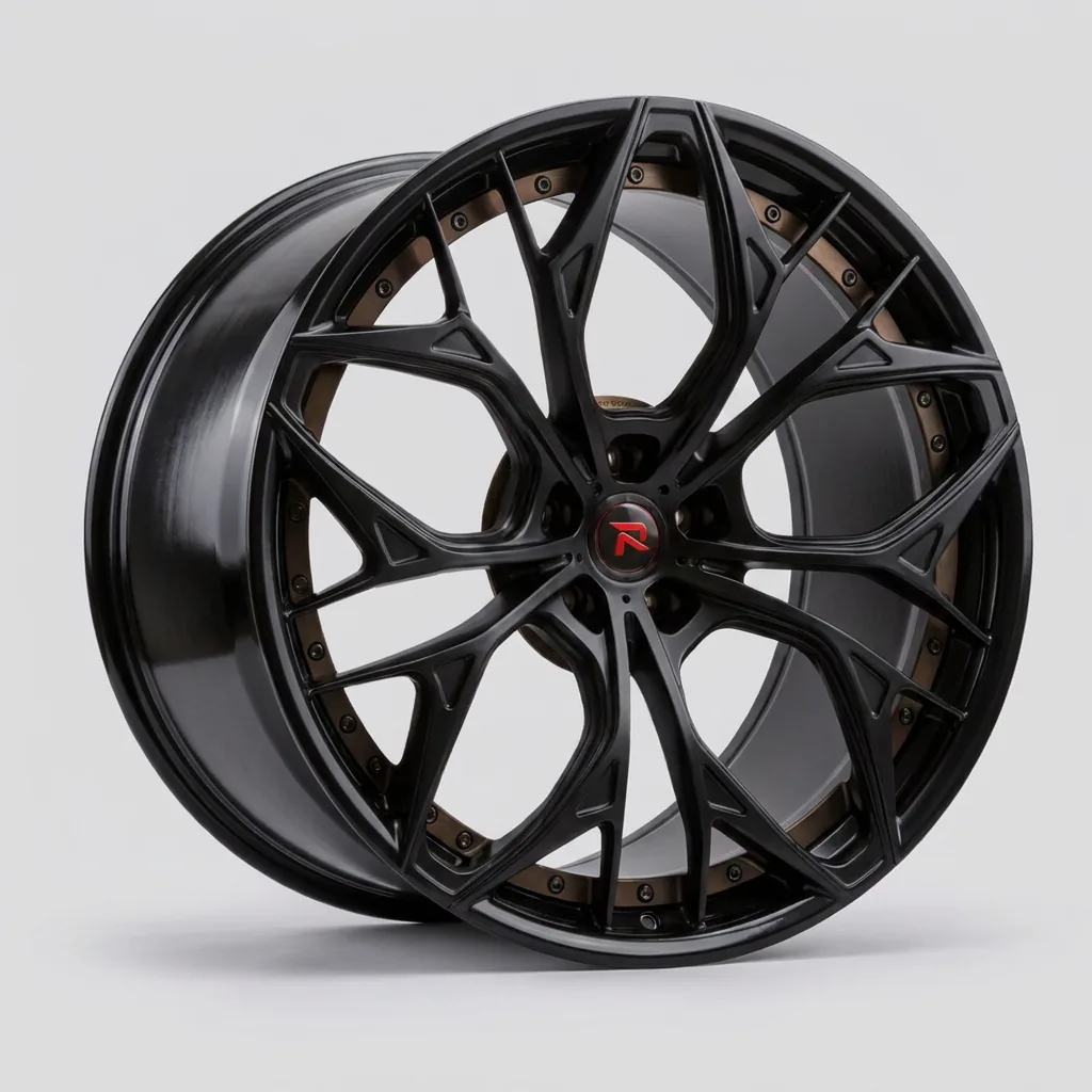 RZR XXII forged wheel — Satin Black / Bronze Lip