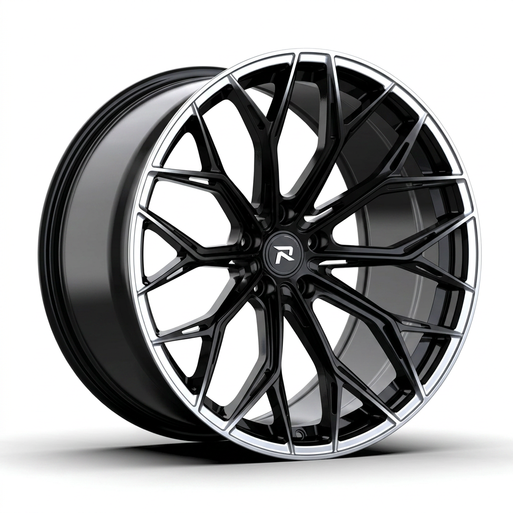 RZR CLI forged wheel — Gloss Black / Polished Lip