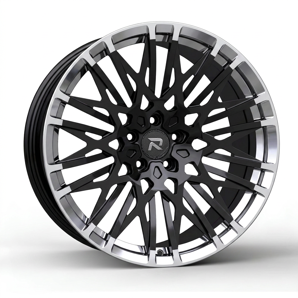RZR CCVI forged wheel — Gloss Black / Polished Lip