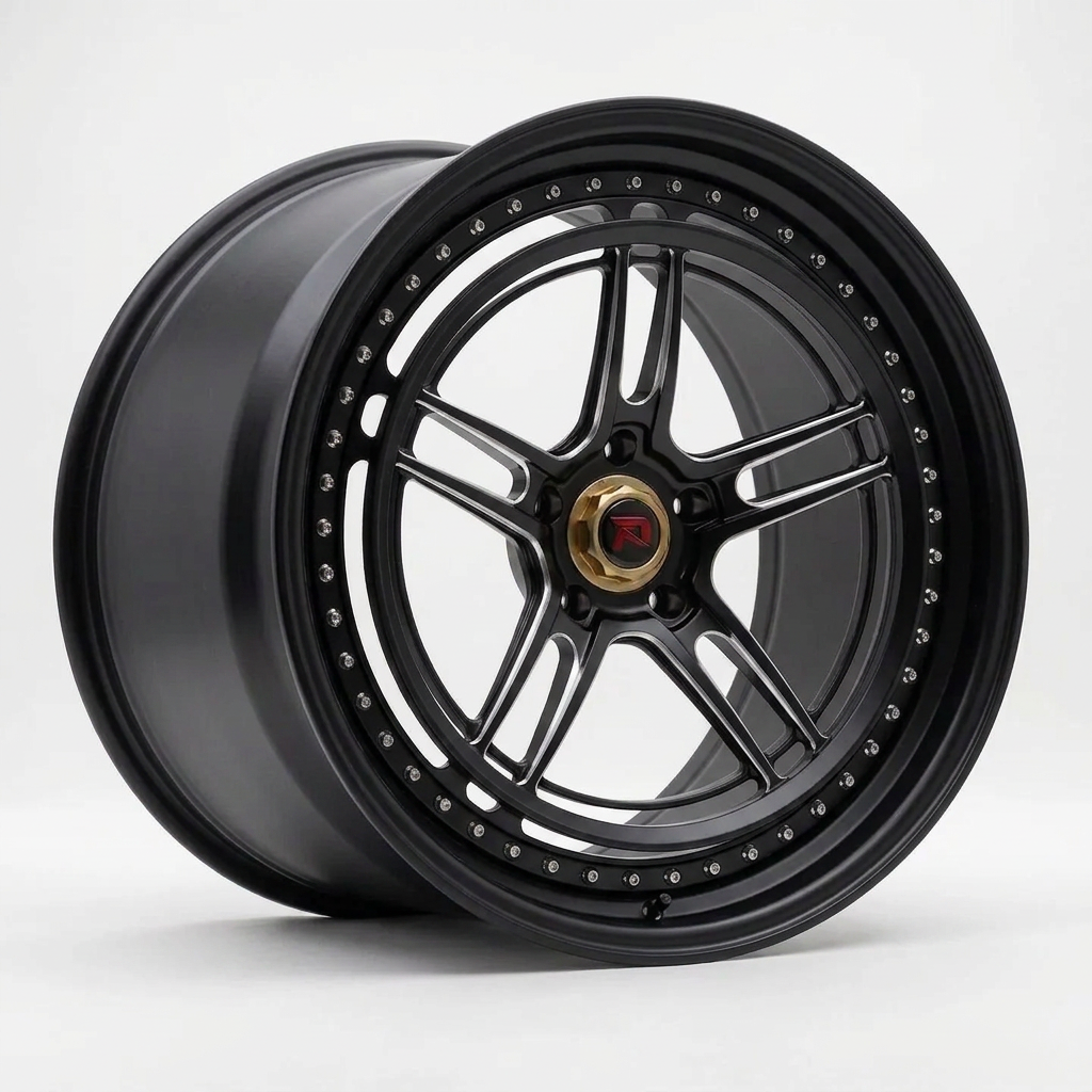 RZR LVII bespoke finish — Matte Black / Milled Edges