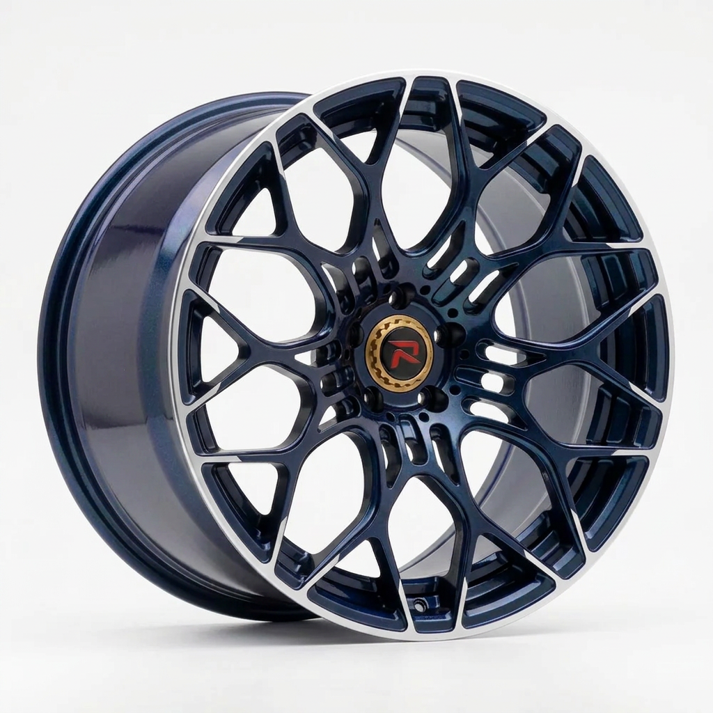 RZR XLV forged wheel — Midnight Blue Pearl / Polished Lip