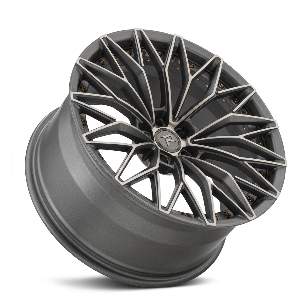 RZR LXXIX forged wheel — Matte Anthracite / Bronze Hardware