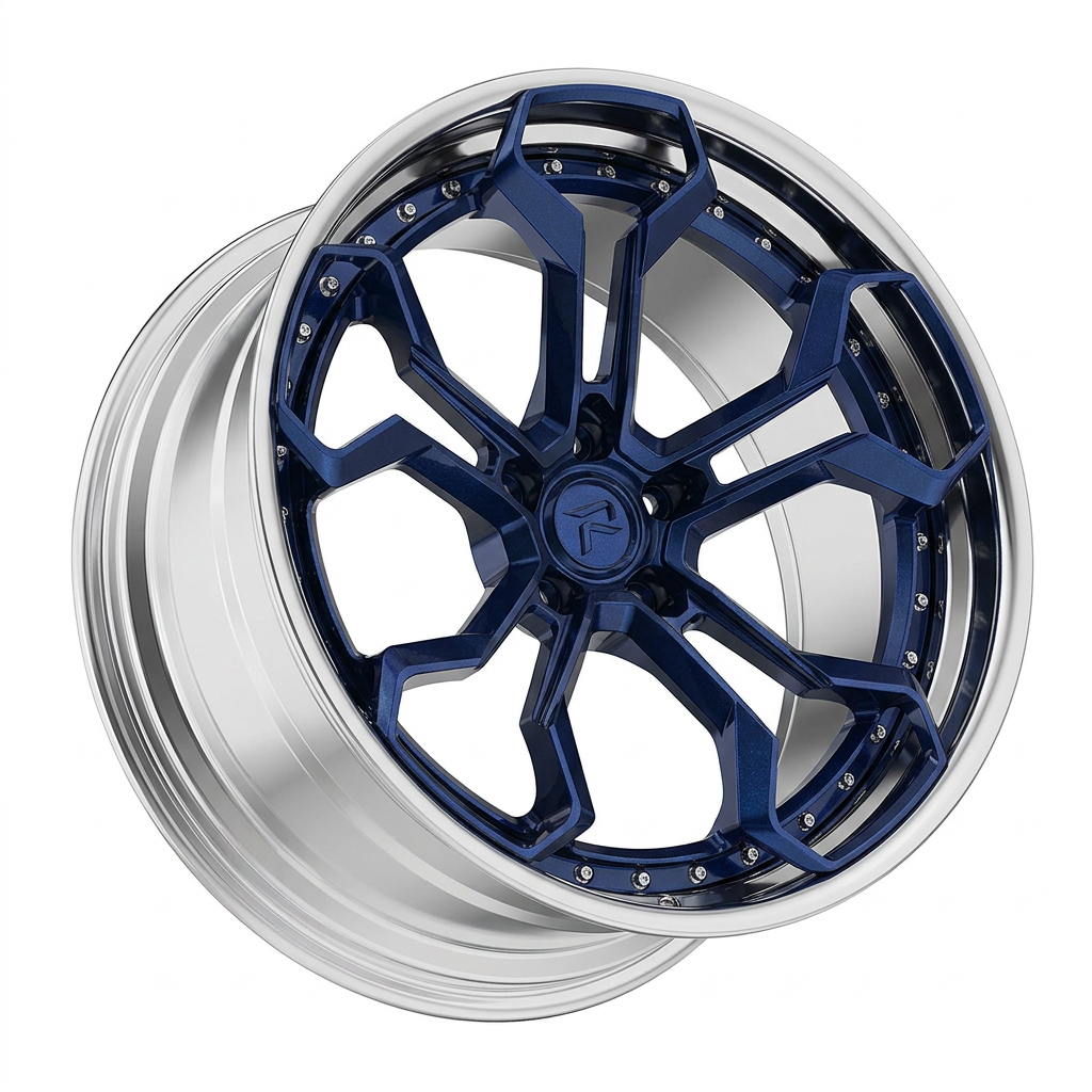 RZR LX forged wheel — Midnight Blue Pearl / Polished Lip
