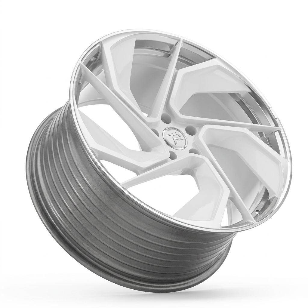 RZR LXXXI forged wheel — Gloss White / Polished Lip