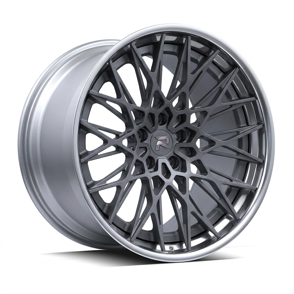 RZR CI forged wheel — Frozen Grey Matte / Polished Lip