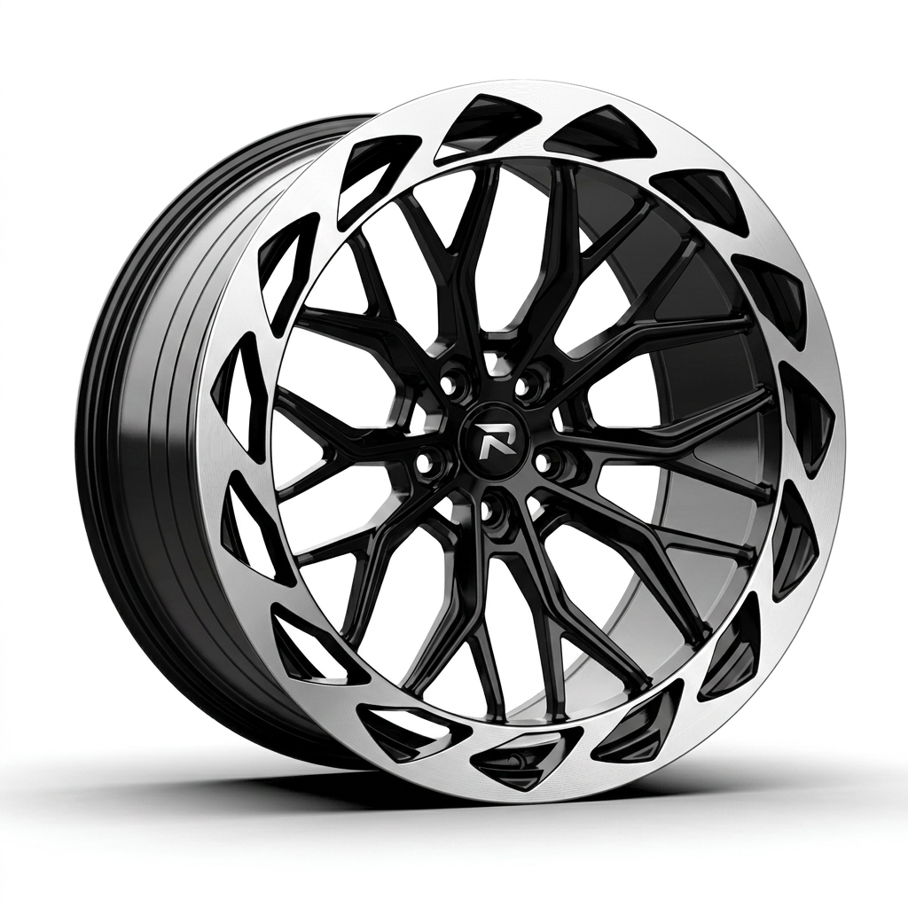 RZR CXXIII forged wheel — Gloss Black / Polished Lip