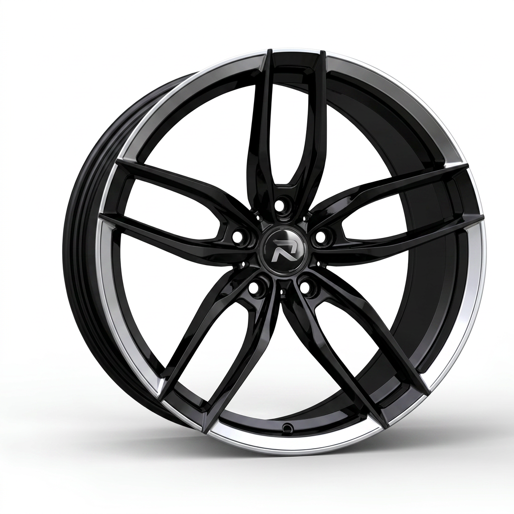 RZR CXCIII forged wheel — Gloss Black / Polished Lip