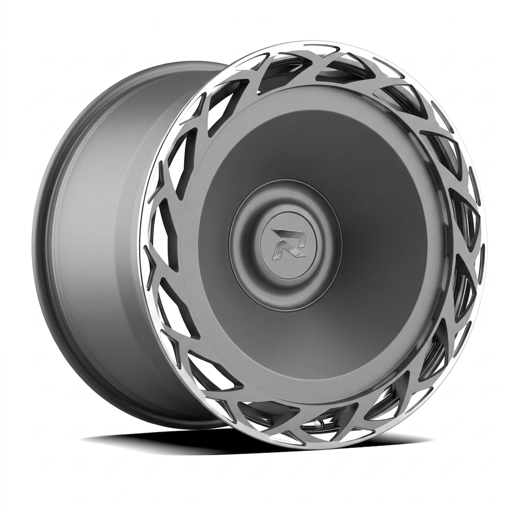 RZR CLXXXIII forged wheel — Frozen Grey Matte / Polished Lip