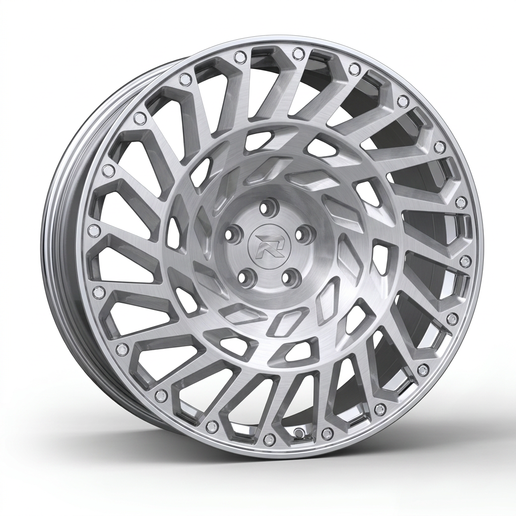 RZR CLXXIX forged wheel — Brushed Silver / Polished Lip