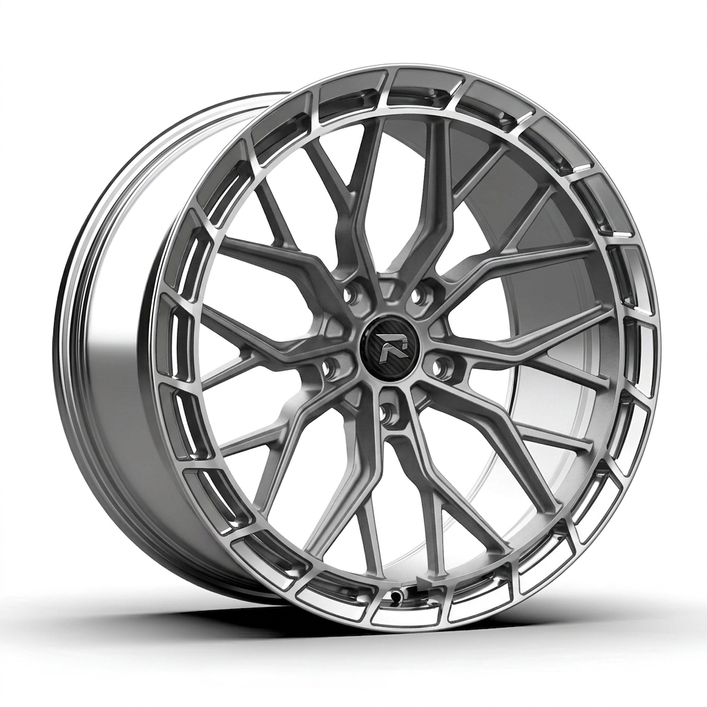 RZR CXXVI forged wheel — Frozen Grey Matte / Polished Lip