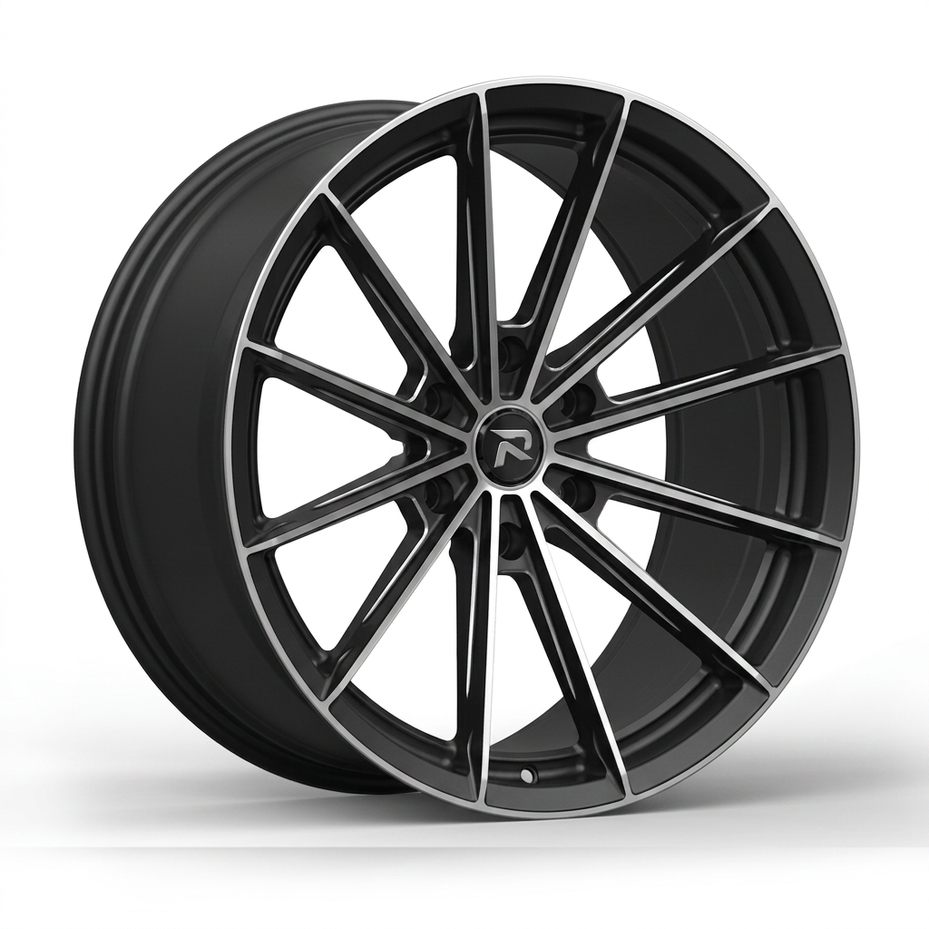 RZR CXX forged wheel — Matte Black / Milled Edges