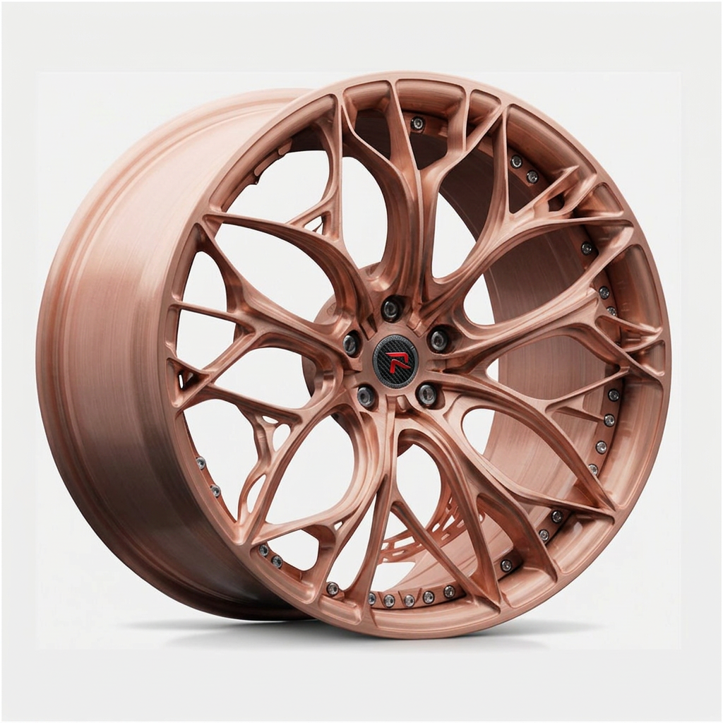 RZR XXI forged wheel — Brushed Rose Gold