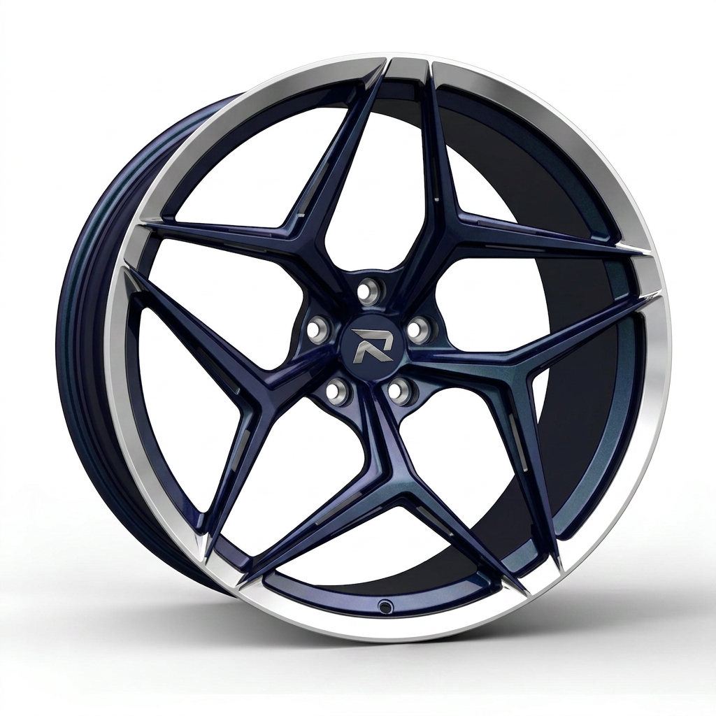 RZR CLXII forged wheel — Midnight Blue Pearl / Polished Lip