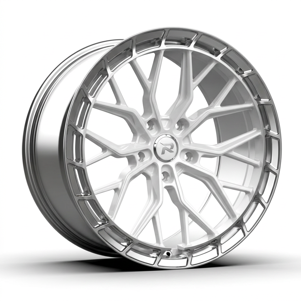 RZR CXXVI forged wheel — Gloss White / Polished Lip