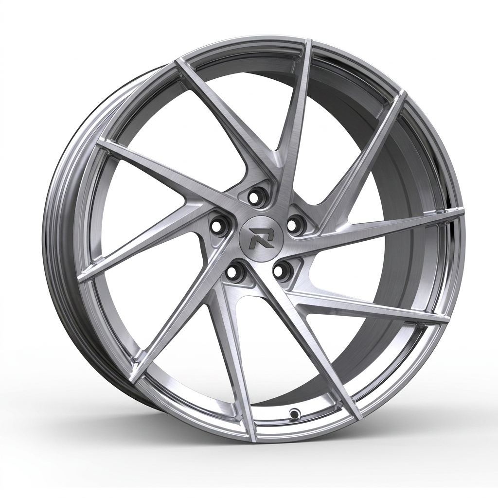 RZR CXI forged wheel — Brushed Silver / Polished Lip