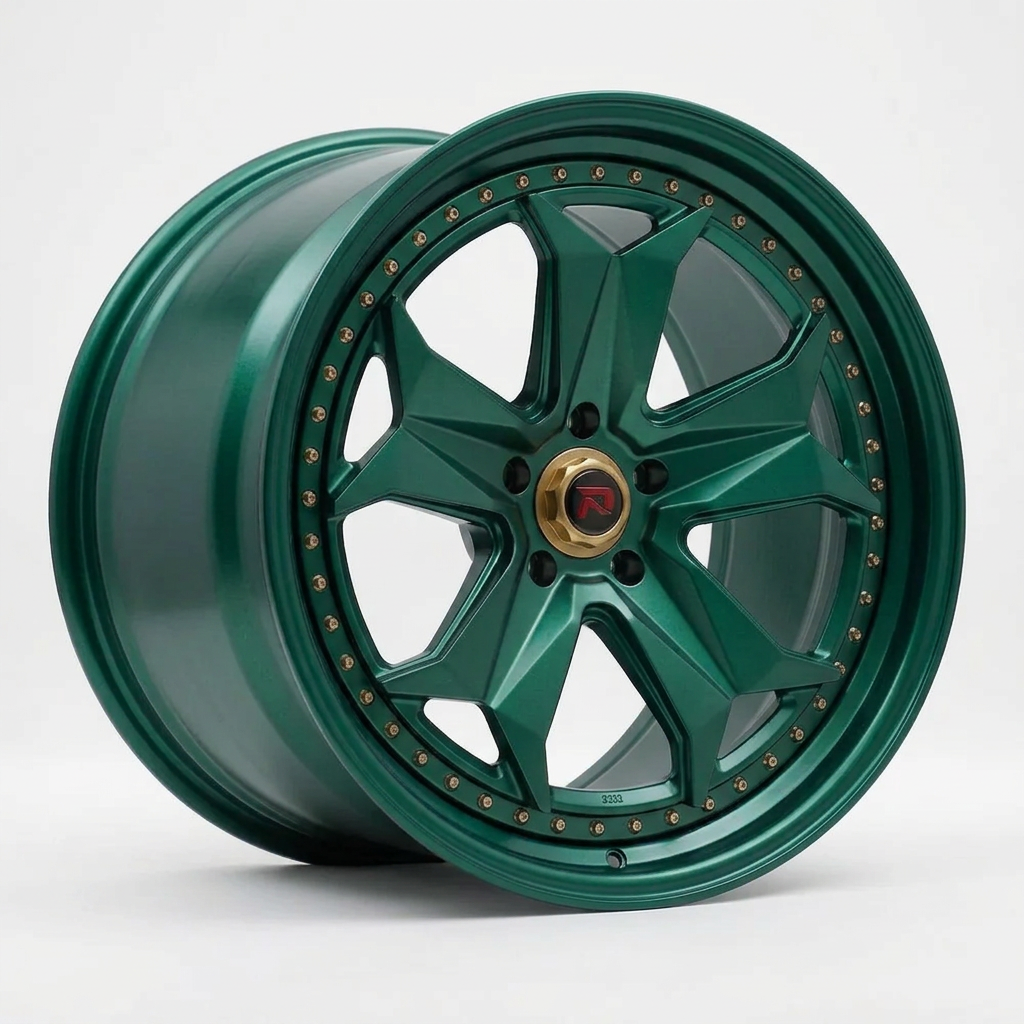 RZR XXXIV forged wheel — Satin Emerald Metallic