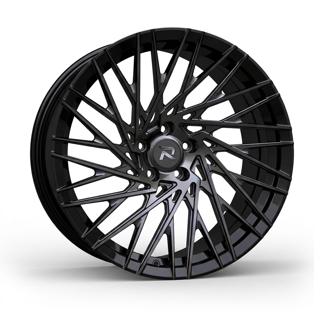 RZR CXCV forged wheel — Smoked Chrome / Gloss Black
