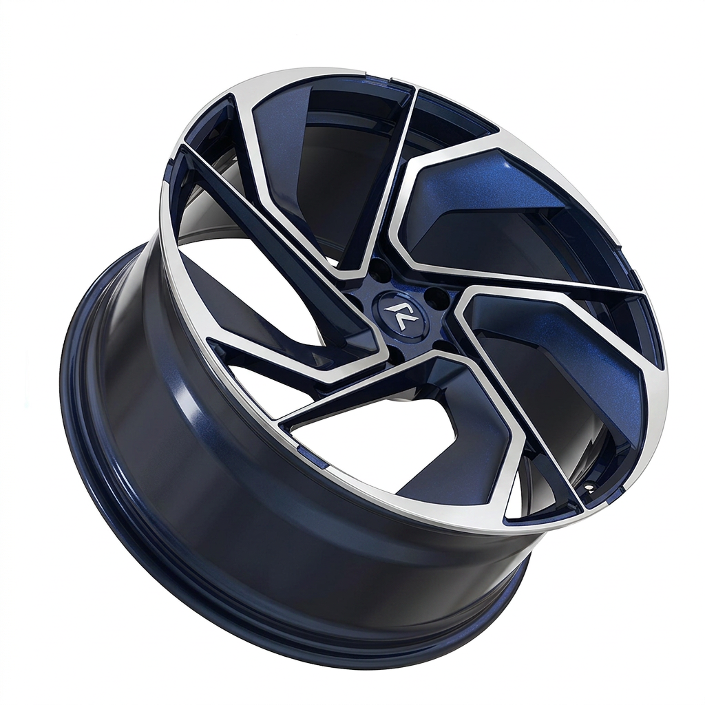 RZR LXXXI forged wheel — Midnight Blue Pearl / Polished Lip