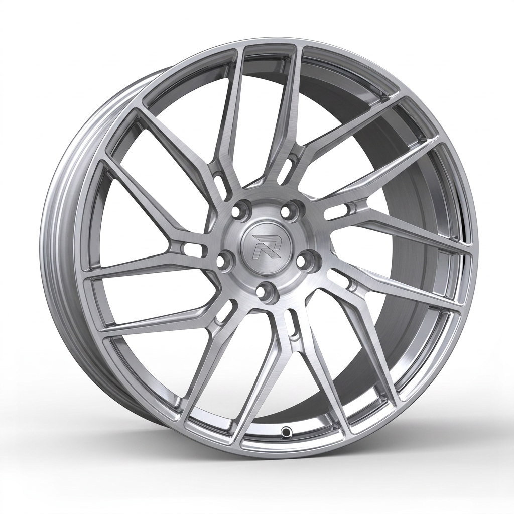 RZR CLXIII forged wheel — Brushed Silver / Polished Lip