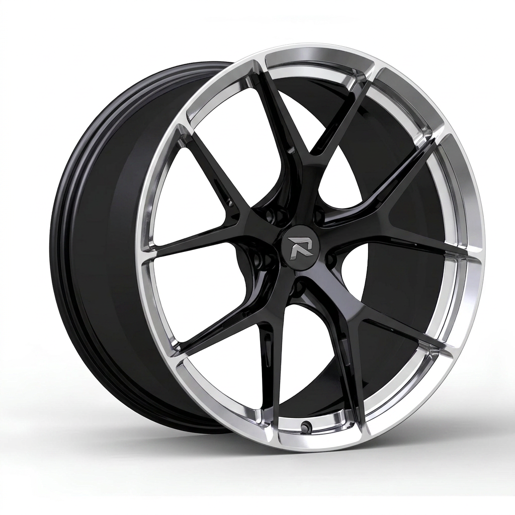 RZR CCI forged wheel — Gloss Black / Polished Lip