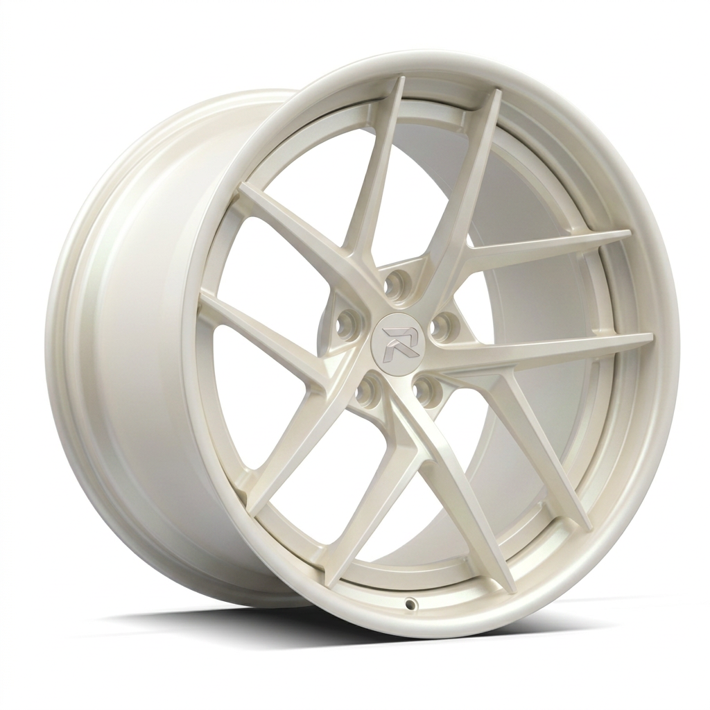 RZR CVII forged wheel — Satin White Pearl