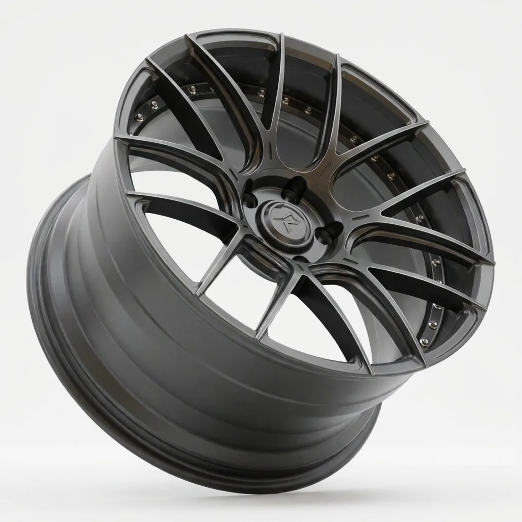 RZR II forged wheel — Matte Gunmetal / Full Satin